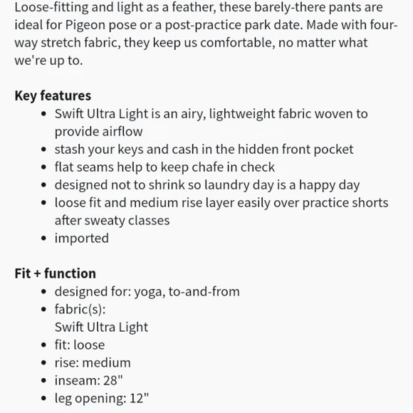 Lululemon Namaskar Pant II Size 6 - Picture 13 of 13